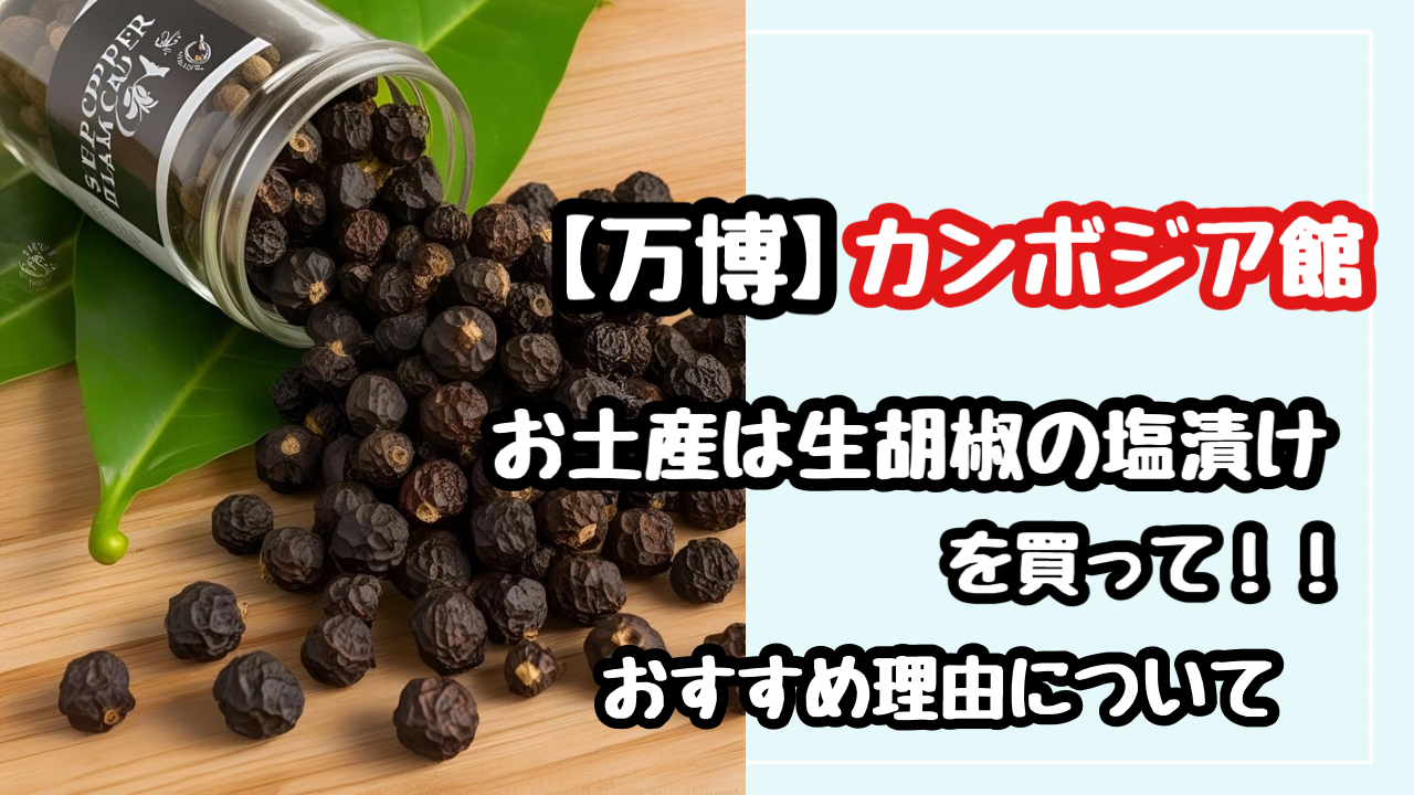 生胡椒の塩漬け　カンボジア館　万博　EXPO お土産　どこで買える