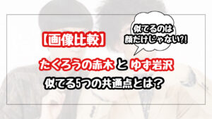 【画像比較】たくろう赤木がゆず岩沢と似てる5つの共通点！顔だけじゃなくて誕生日まで？！