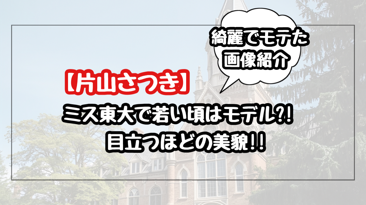 画像】片山さつきはミス東大で若い頃はモデルでモテたってほんと?