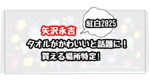 【紅白2025】特定！矢沢永吉のタオルはどこで買える？星柄のデザインが話題