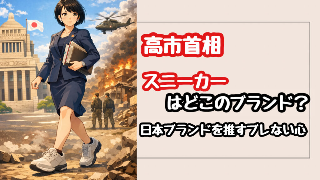 高市早苗首相のスニーカーはどこのブランド？日本ブランドへのこだわりのシューズが支える過酷な現場