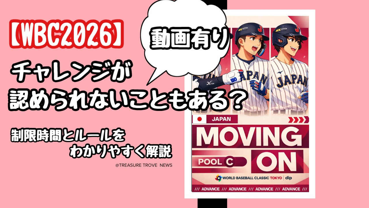 【動画有】WBCはチャレンジが認められないこともある？！制限時間とルールをわかりやすく解説